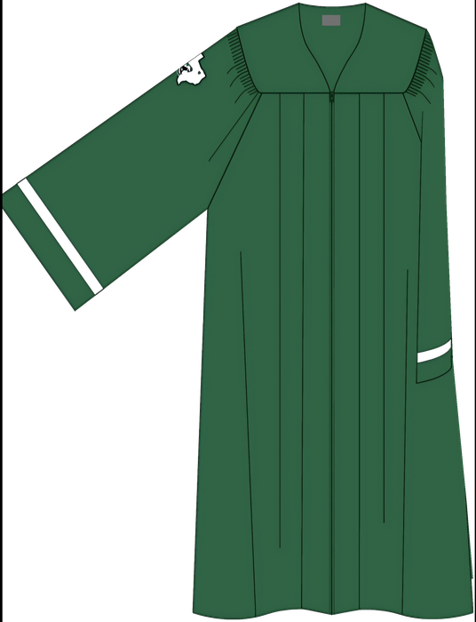 Caddo Mills High School custom emerald cap and gown